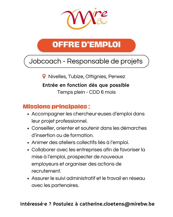 Jobcoach - Responsable de projets